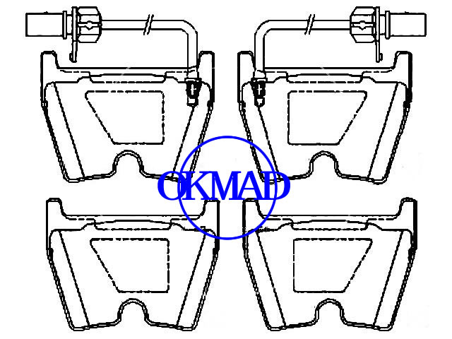 AUDI A6 VOLKSWAGEN PHAETONF brake pad FMSI:D1266-7934 OEM:3D0 698 151 A WVA23751,1266